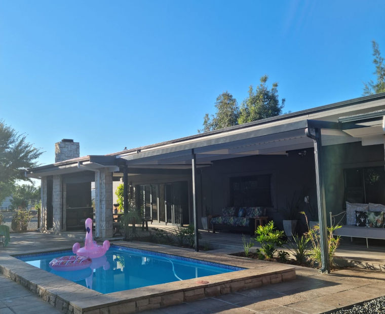 Finished fibreglass pool
